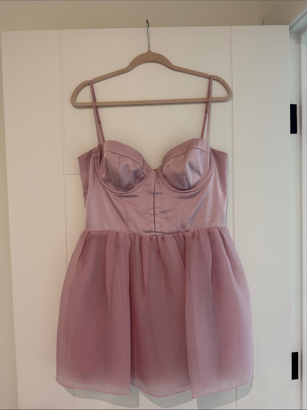 Oh Polly Dusty Rose Bustier Mini Dress